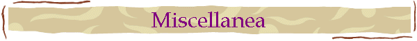 Miscellanea