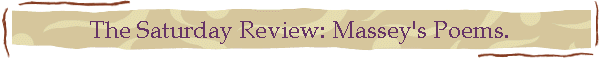 The Saturday Review: Massey's Poems.