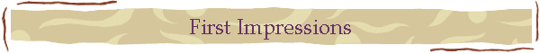 First Impressions