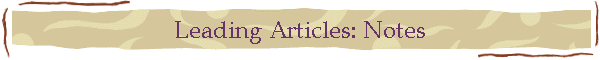 Leading Articles: Notes